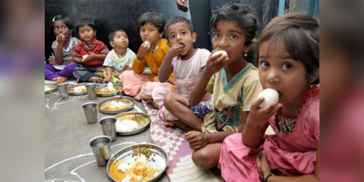Representational image of children eating a balanced meal. (Wikimedia Commons)