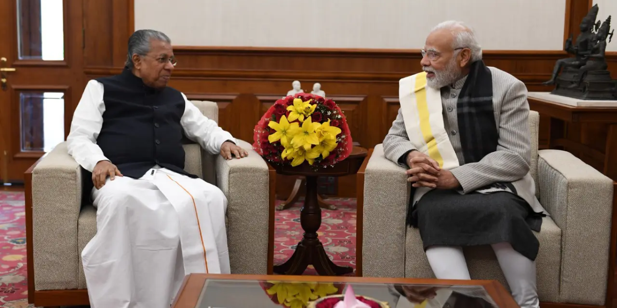 Chief Minister Pinarayi Vijayan with Prime Minister Narendra Modi in New Delhi on Tuesday, 26 December. (Supplied)