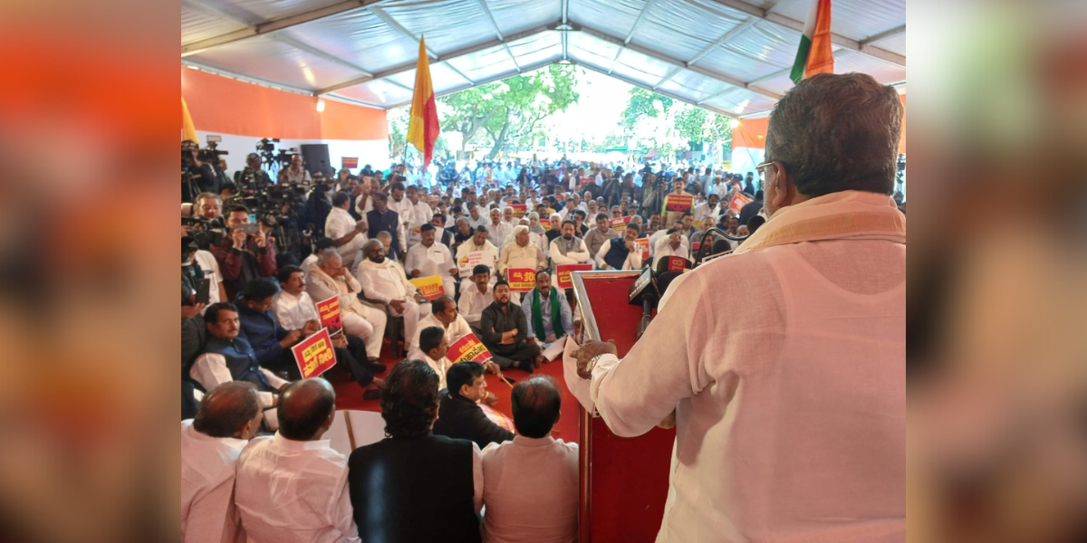 Gallery: Karnataka protests against Narendra Modi government over fiscal injustice