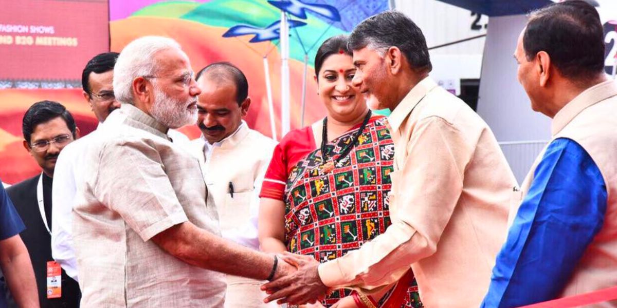 Former CM Chandrababu Naidu with PM Narendra Modi. (Supplied)