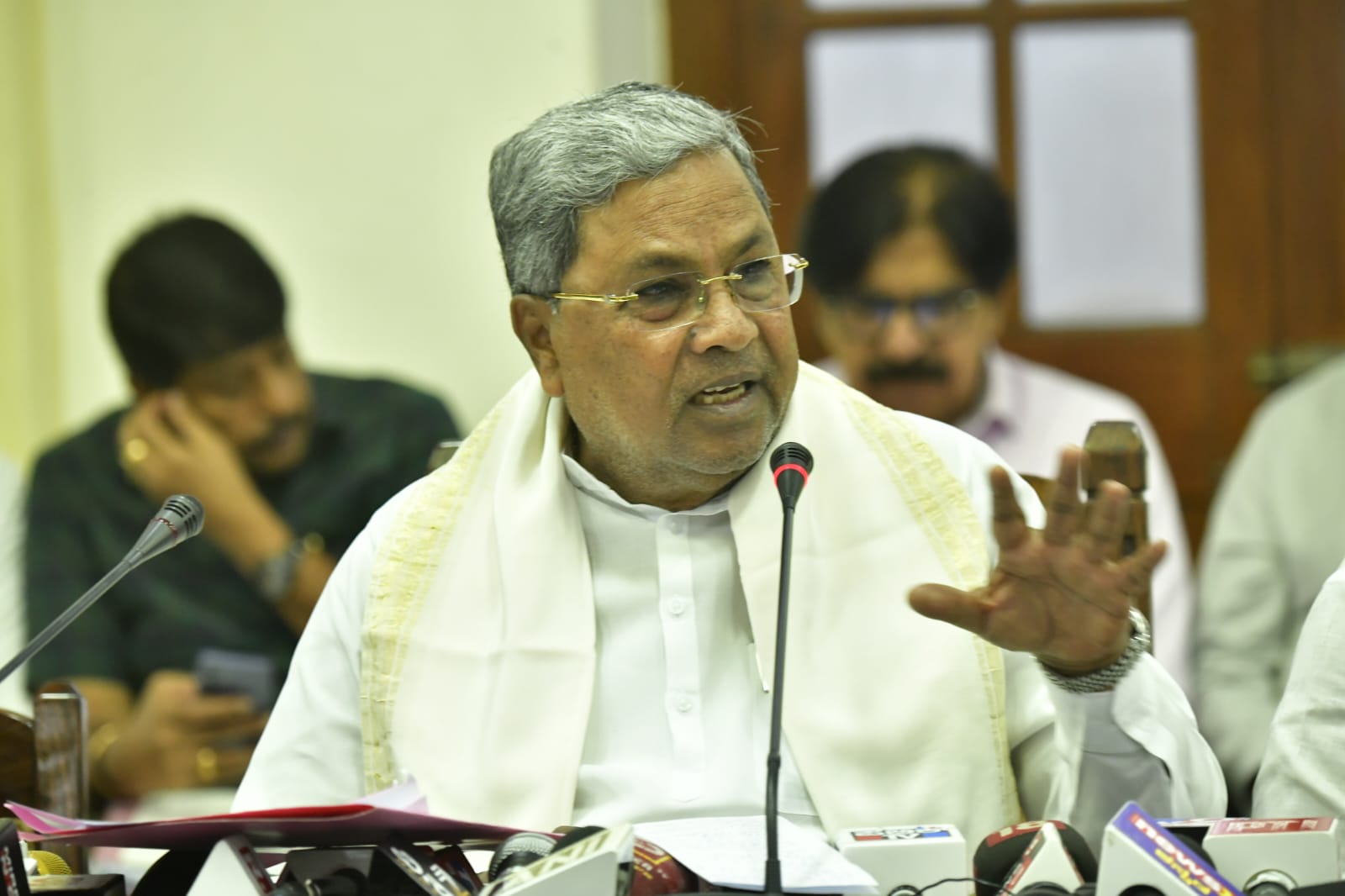 Karnataka Chief Minister Siddaramaiah during a press conference on fiscal autonomy for States. (Supplied)