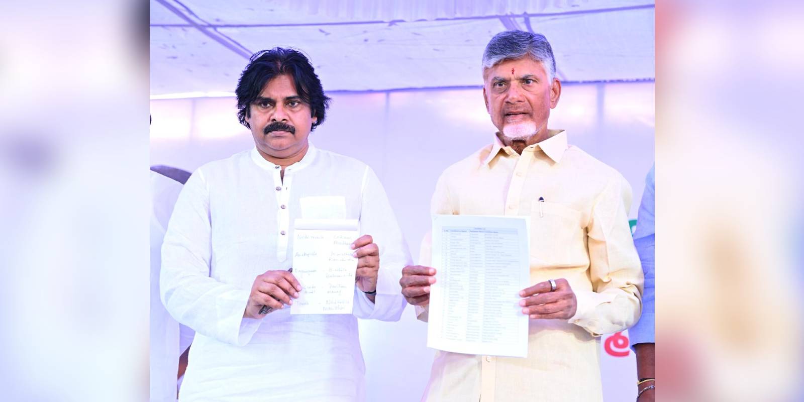Chandrababu Naidu and Pawan Kalyan announce the first list of candidates for the Assembly polls