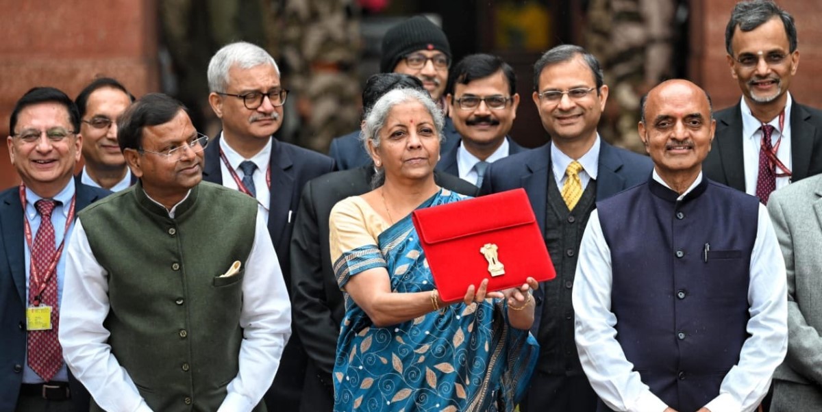 Nirmala Sitharaman with the budget