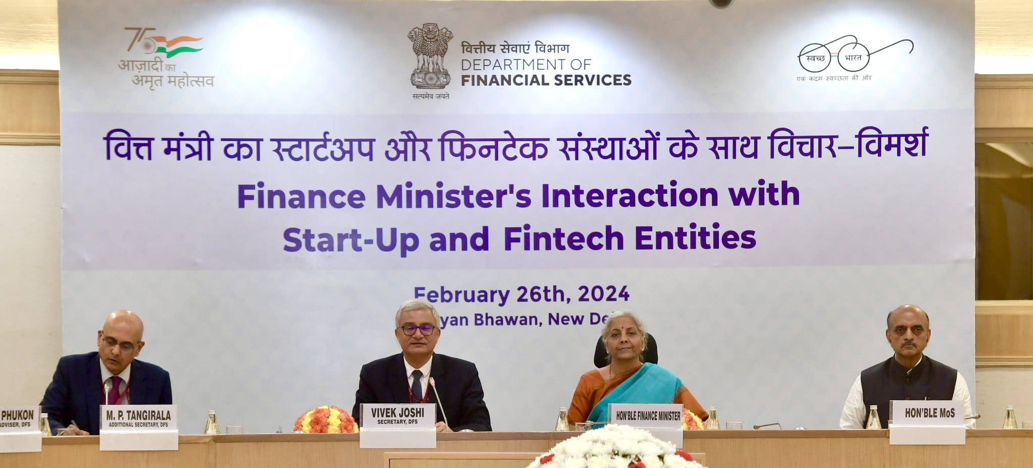 Sitharaman exhorted the regulators, including RBI, that they may hold meetings via virtual mode once a month to discuss any questions/queries/concerns of the startups and fintech companies. (X)