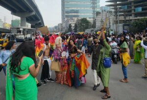 People at Hyderabad pride known as queer swabhiman yatra