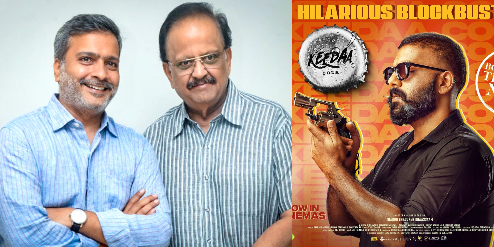 Singer SP Charan files case against ‘Keedaa Cola’ director Tharun Bhascker. Here’s why