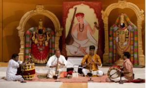 During a performance at Cleveland Thyagaraja Aradhana in the USA. (Supplied)