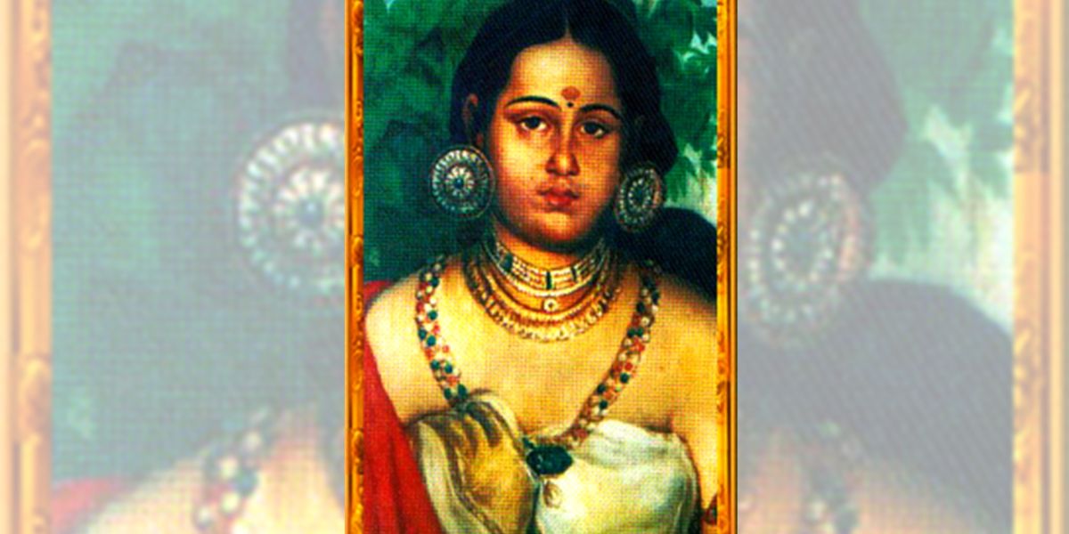 Portrait of the Regent Maharani Gowri Parvathi Bayi of Travancore who issued royal decree against dowry. (Wikipedia)