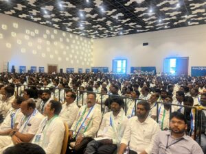 The party members in the internal meeting. (Supplied)