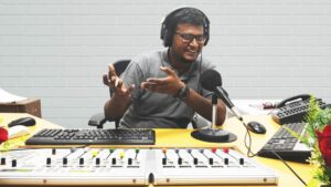 Naren Kumar N L, RJ at All India Radio Rainbow FM and Vividh Bharati Tamil FM. (Supplied)