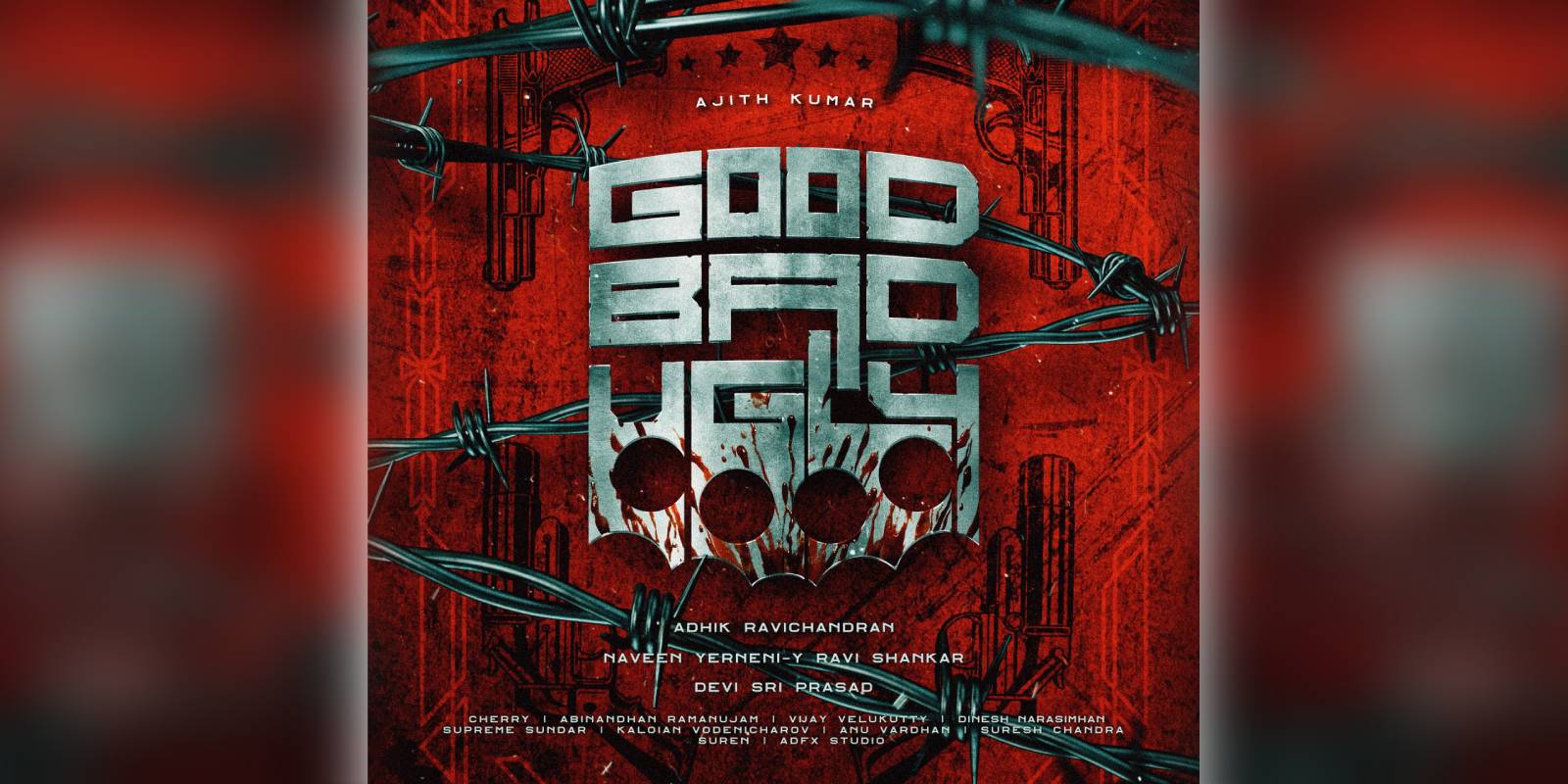 A poster of Ajith's Good Bad Ugly