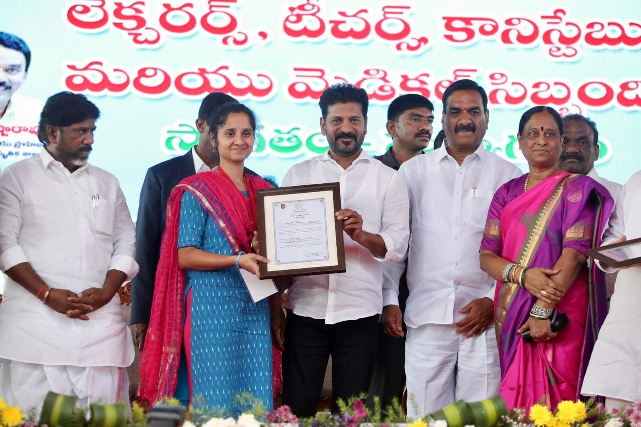 Chief Minster Revanth Reddy said his government chose to organise a public event to hand over the appointment letters to reassure the unemployed youth who may feel dejected over not getting a job. (X)
