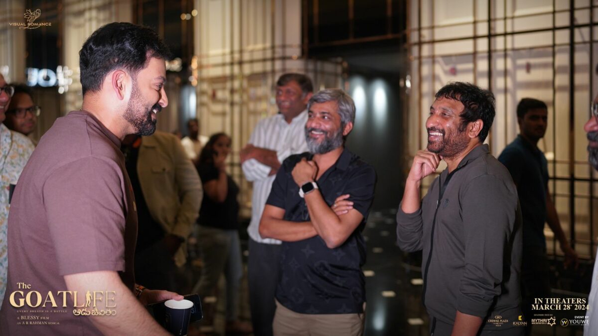 Candid clicks from Aadujeevitham The Goat Life celebrity premiere