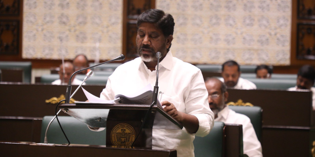 Finance Minister Mallu Bhatti Vikramarka — also the Deputy Chief Minister — presenting the vote-on-account in the Telangana Assembly. (X)
