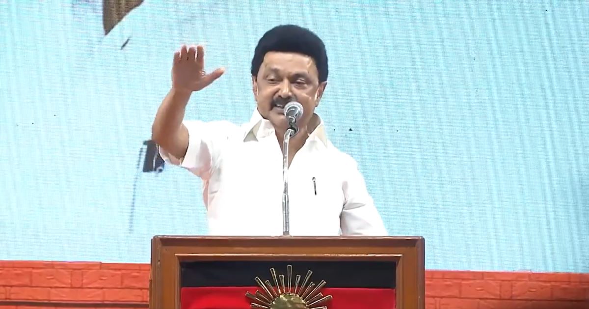 MK Stalin at the election rally