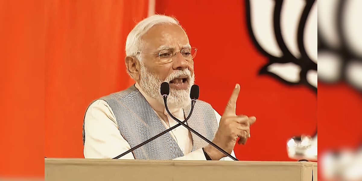 Prime Minister Narendra Modi at a public meeting at Boppudi in the Chilakaluripeta Assembly Constituency of in Andhra Pradesh on Sunday, 17 March, 2024.