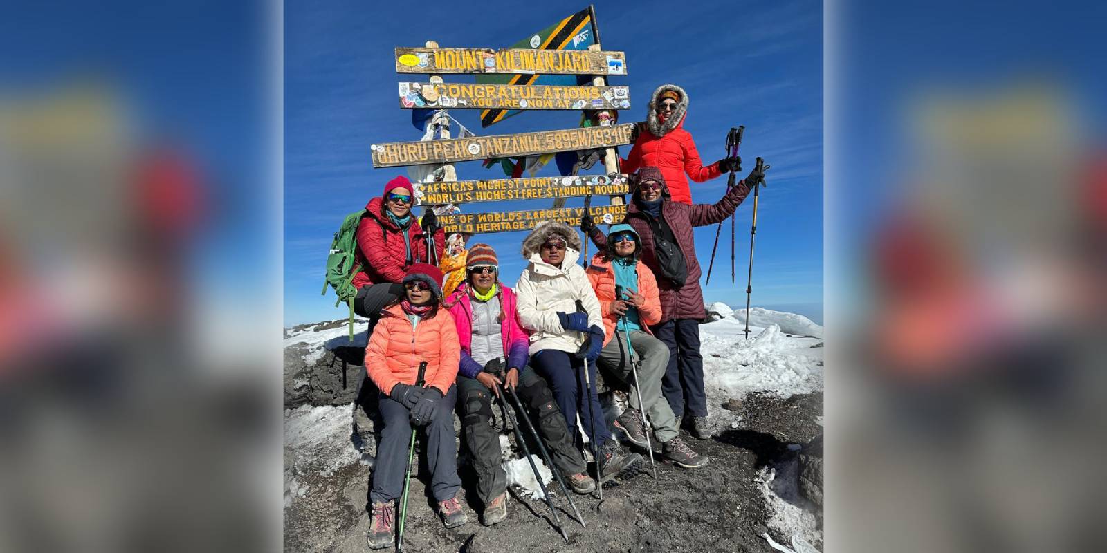 Pahadi Girls on top of Kilimanjaro