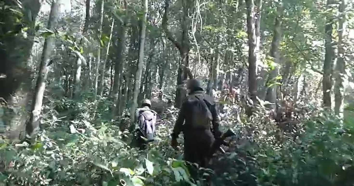 File video grab of ANF combing Karnataka Forests for nabbing Naxals