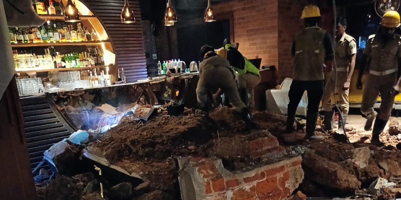 Rescue operations at the Sekhmet bar in Chennai on Thursday, 28 March, 2024.