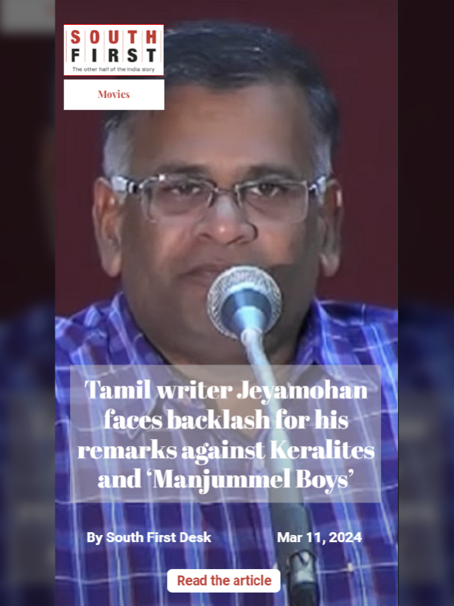 Tamil writer Jeyamohan faces backlash for his remarks against Keralites and ‘Manjummel Boys’