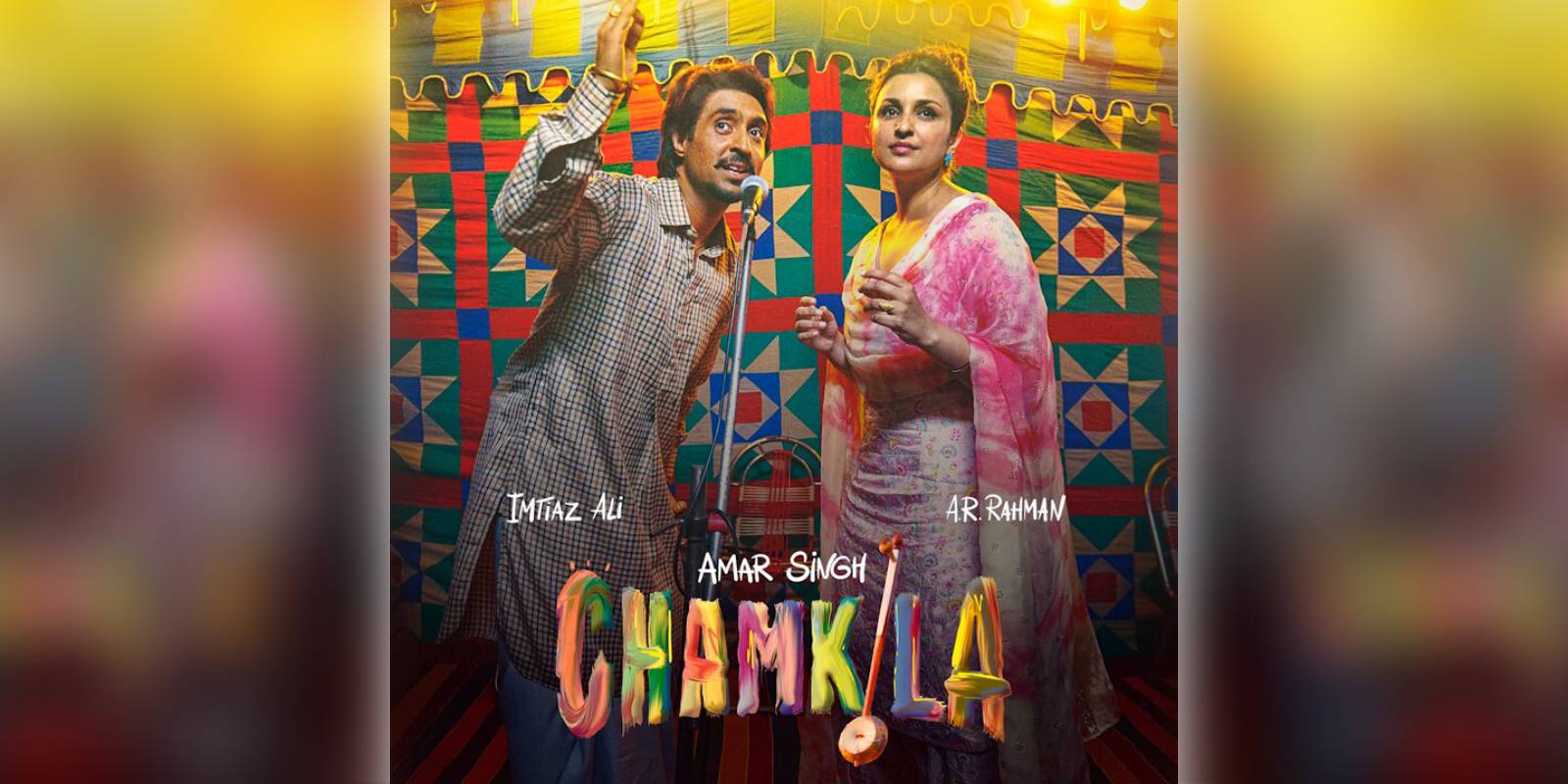 A poster of the film Amar Singh Chamkila