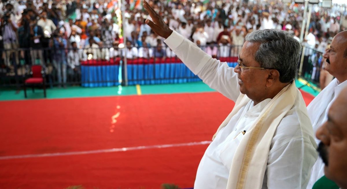 CM Siddaramaiah during poll campaign
