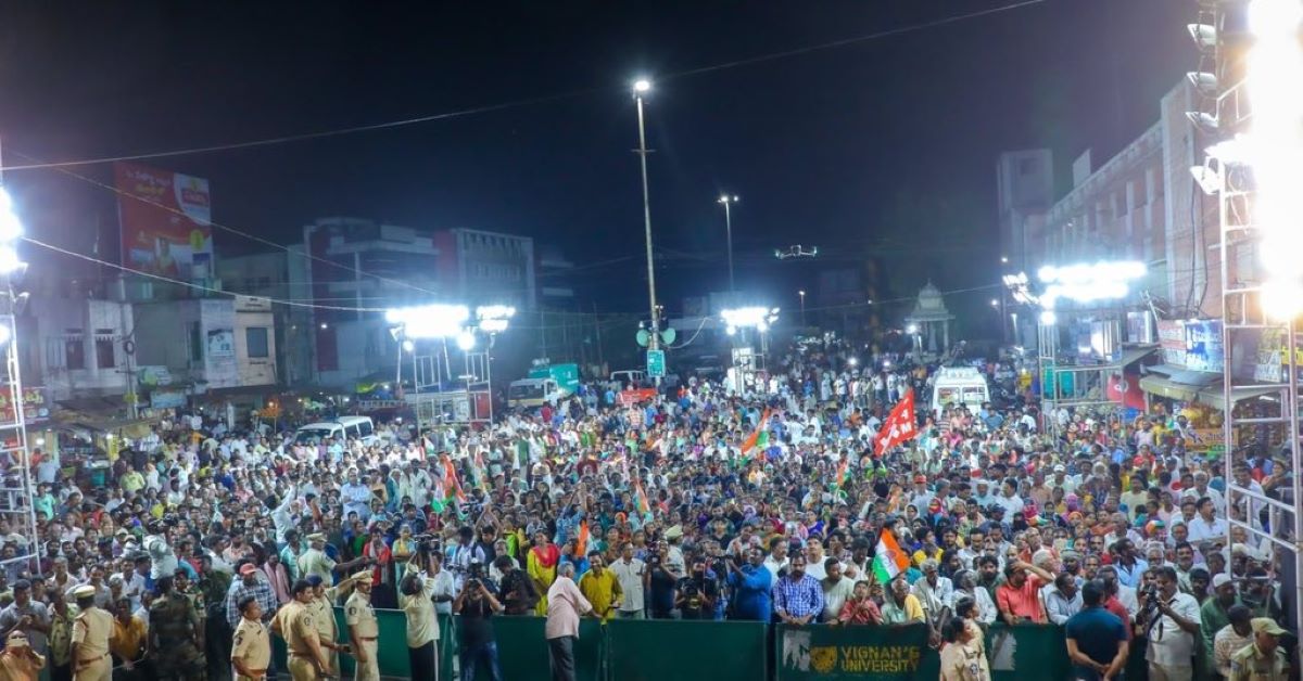 Crowd at congress rally in Andhra Pradesh