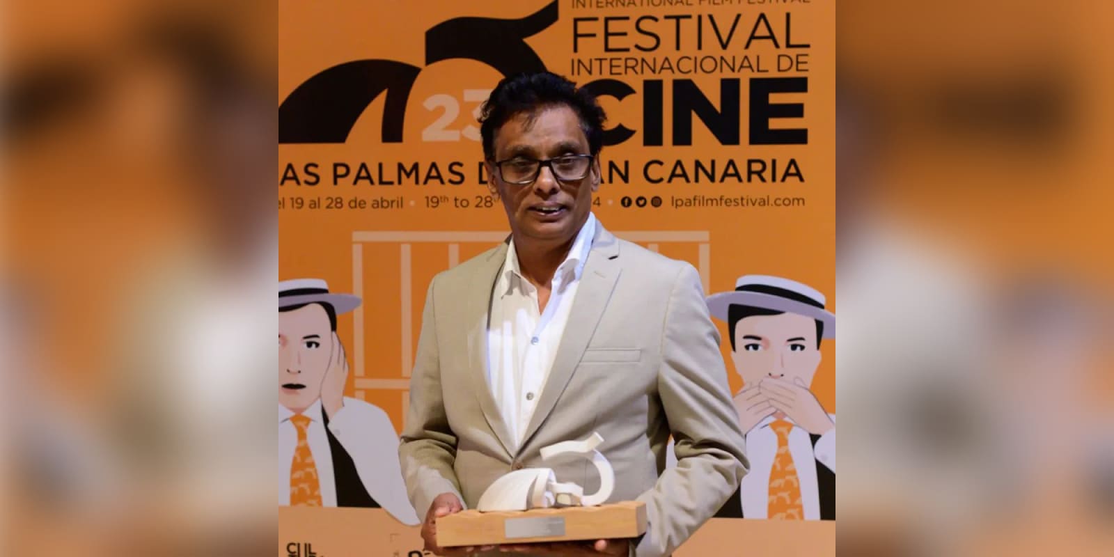 Paradise director Prasanna Vithanage receives award at Las Palmas de Gran Canaria International Film Festival