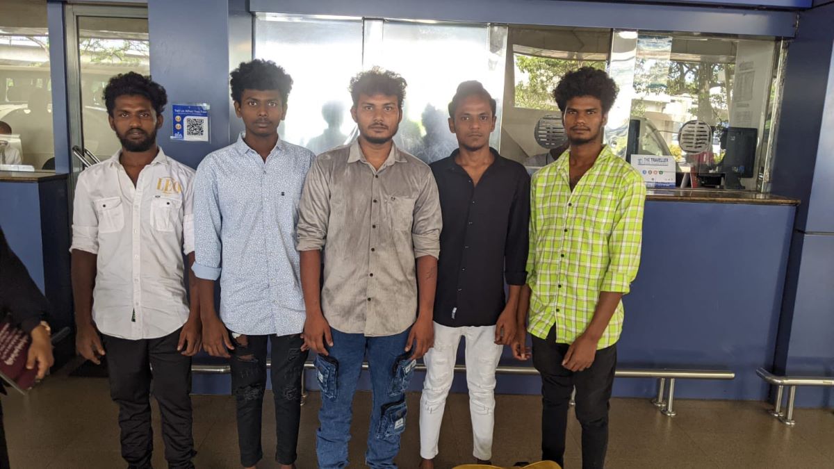 Five Indian fishermen return from Sri Lanka