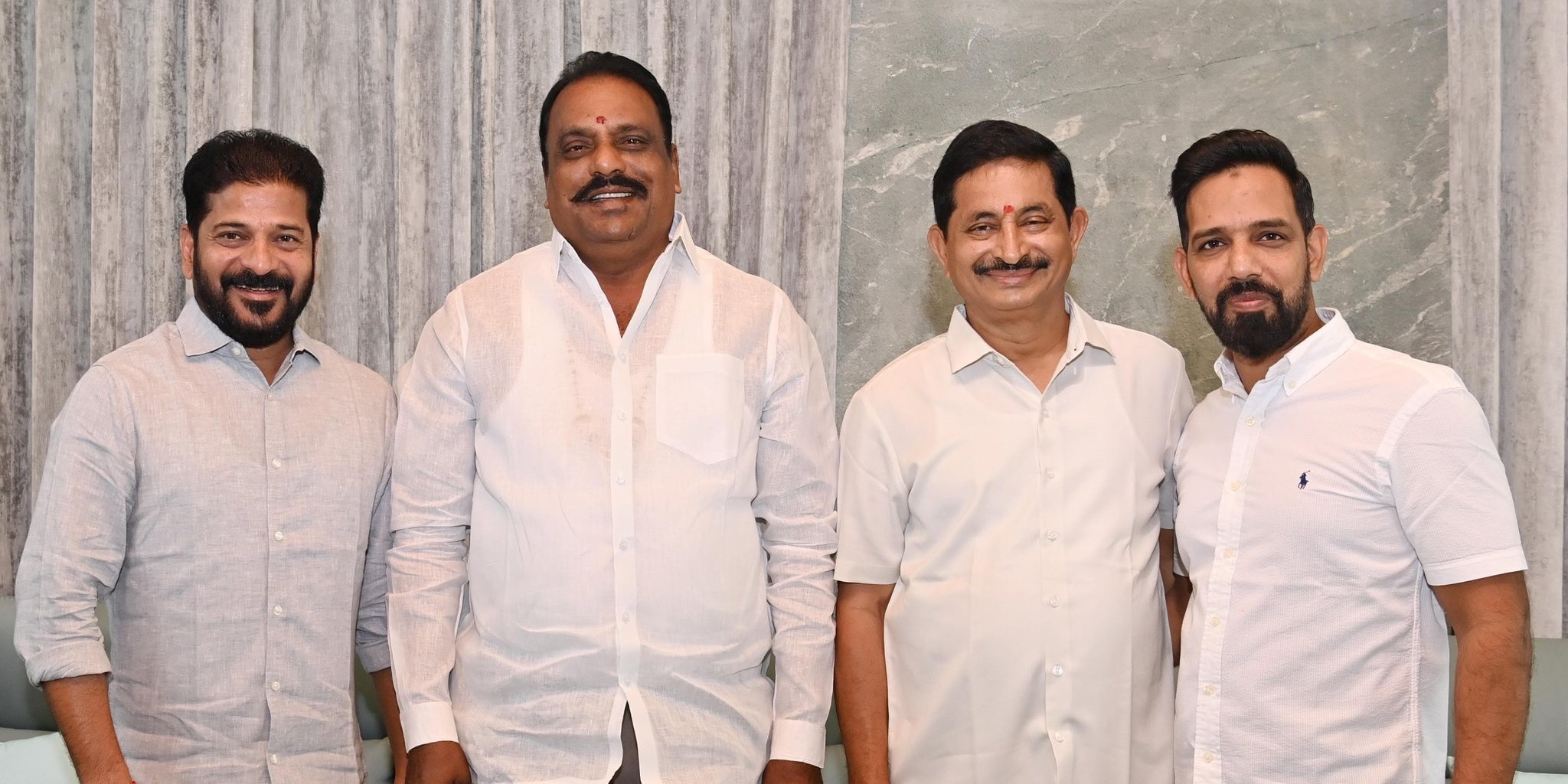 BRS Rajendranagar MLA Prakash Goud calls on Telangana CM Revanth Reddy, in a prelude to joining the Congress