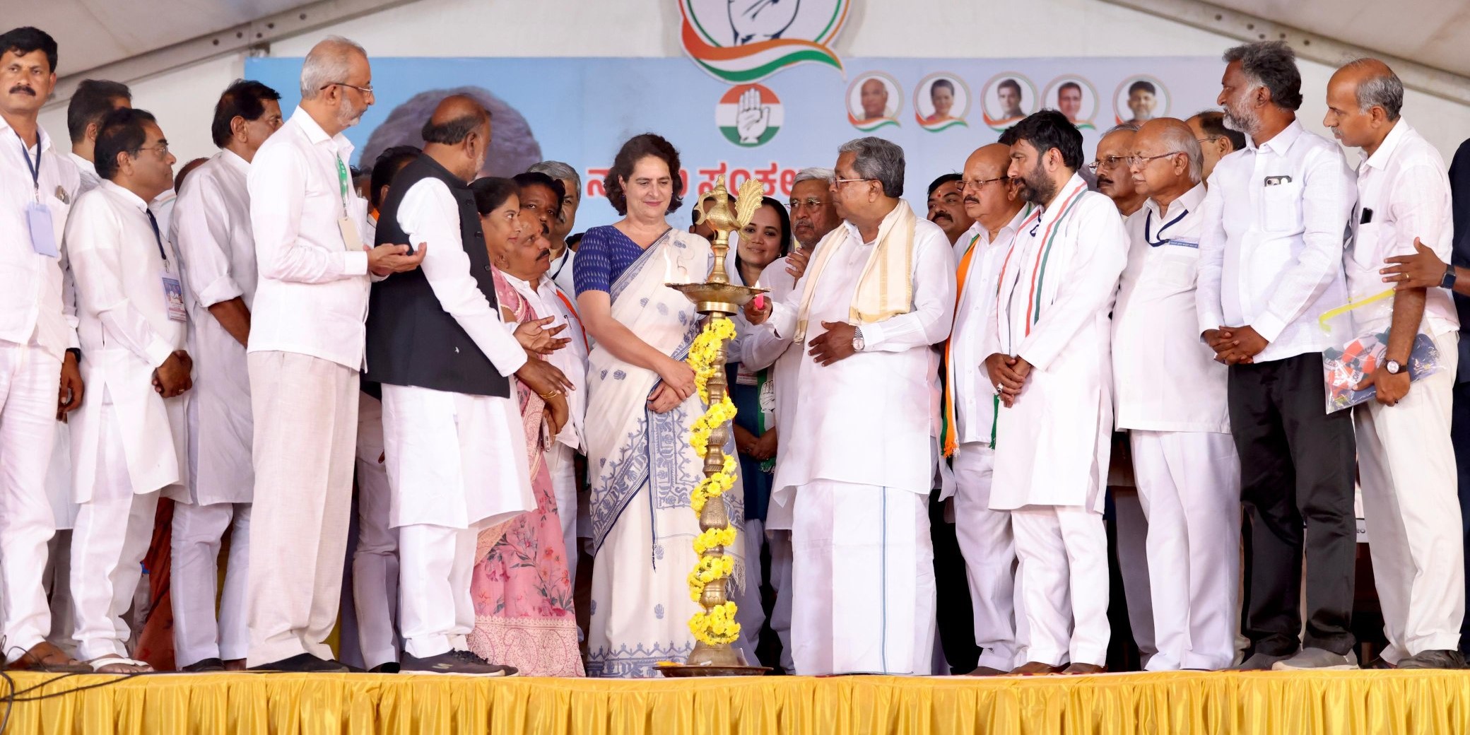 Priyanka Gandhi in Karnataka. (X)