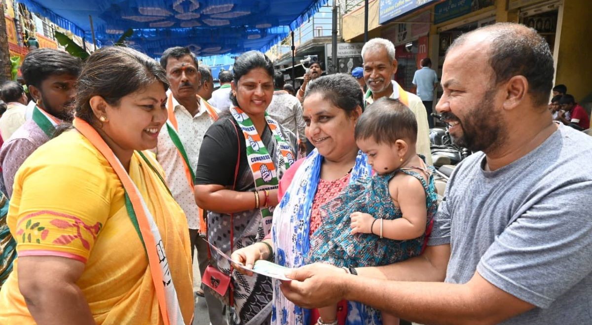 Sowmya Reddy during campaign