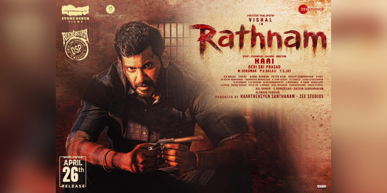 Vishal's latest outing Rathnam is directed by Hari