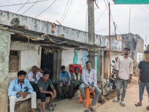 Ade Sham Rao with group of villagers 