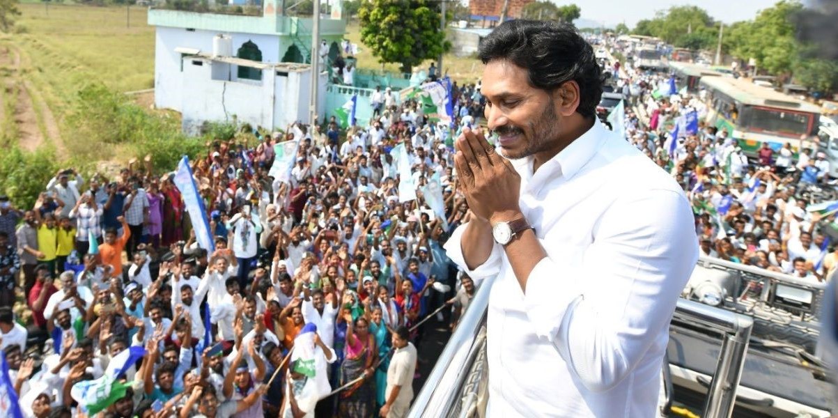 YS Jagan during the campaign