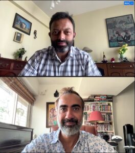 Dr Parikshit and Ranvir on a video consultation