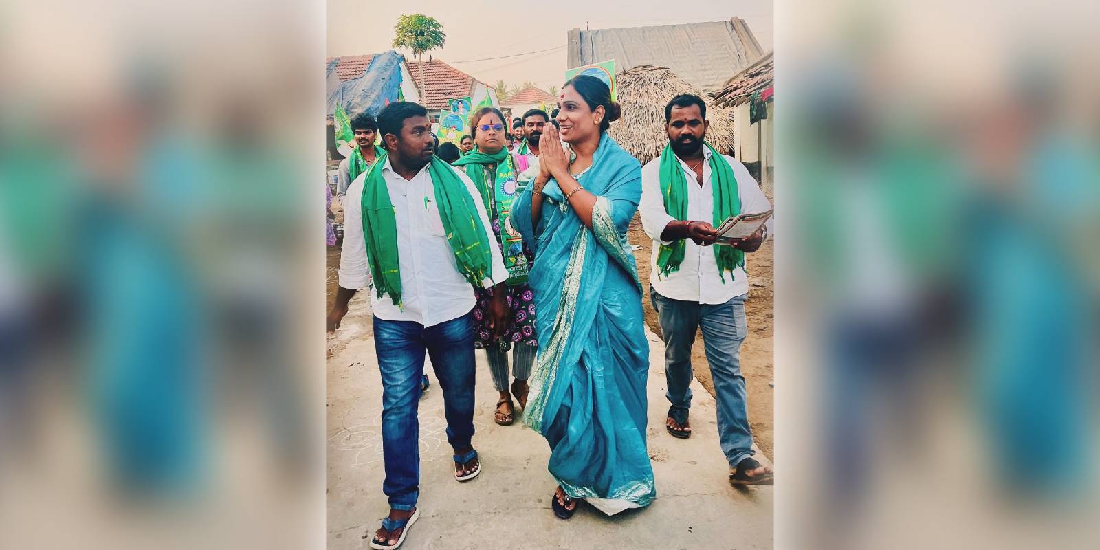 Tamanna Simhadri campaigning