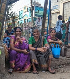 Badhav Vijaya and Kengam Lakshmi pose for a picture, keeping their hustle of their daily lives side.(South First)